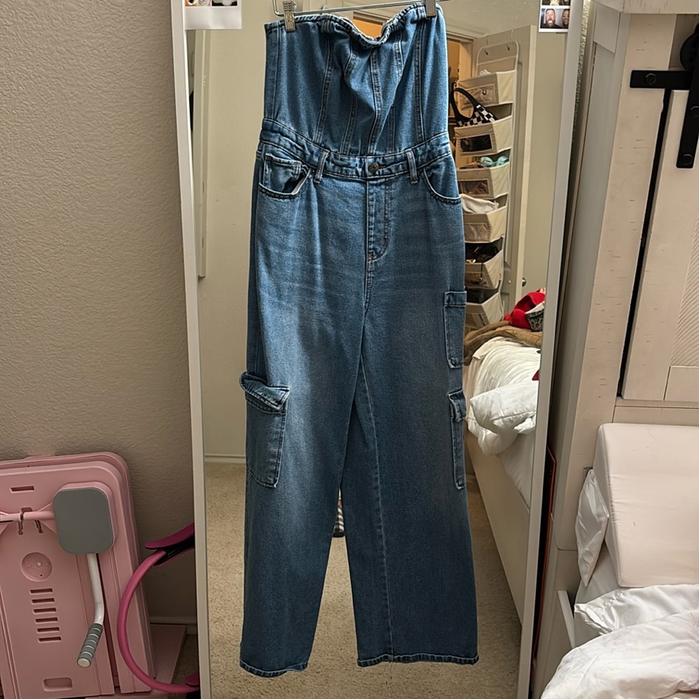 Wild Fable Denim Tube Jumpsuit